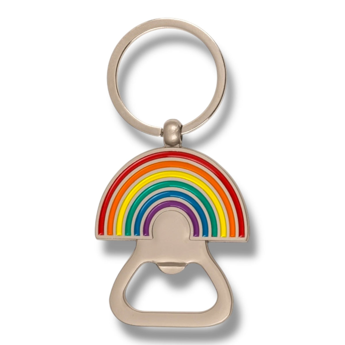 Full Colour Rainbow Keychain with Bottle Opener