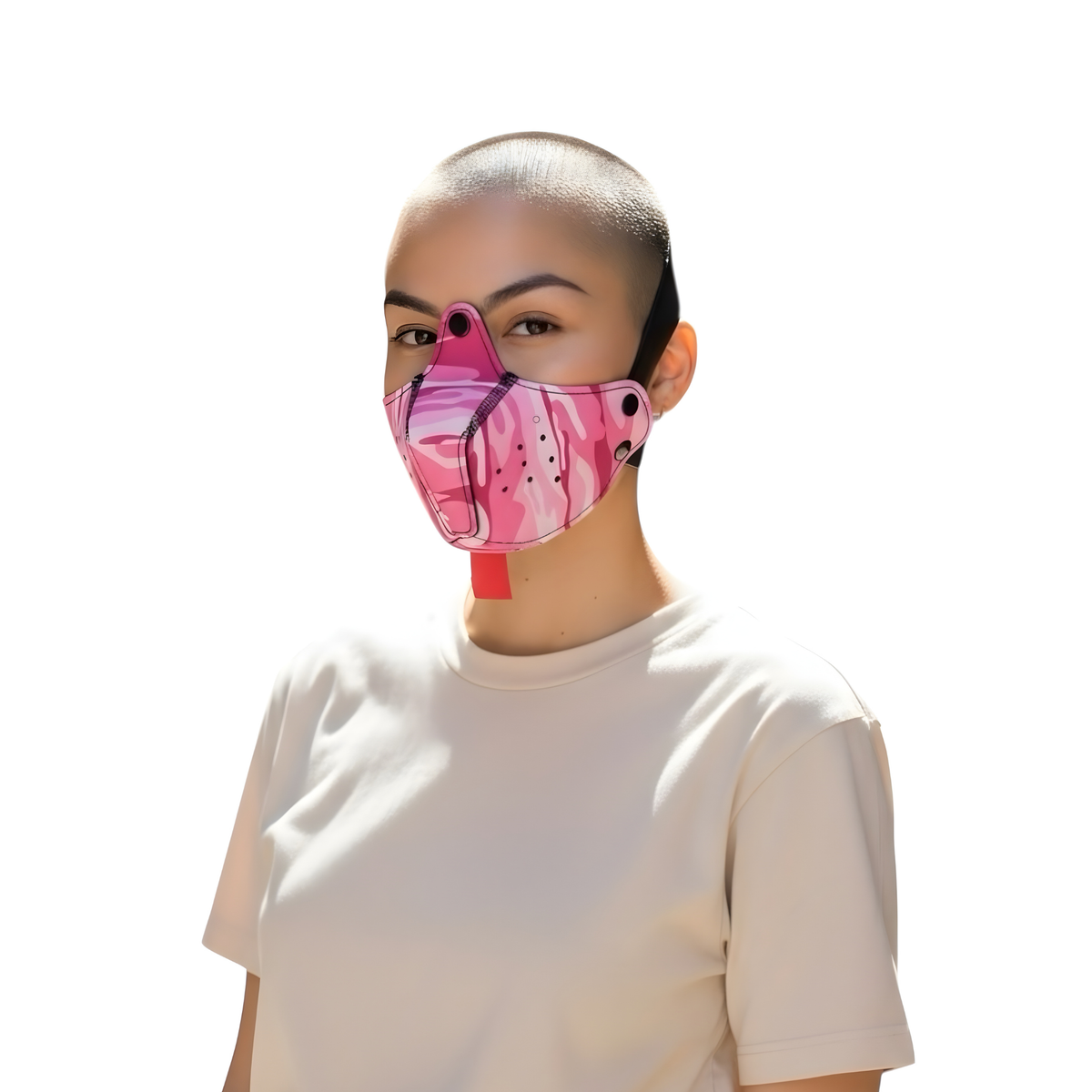 Puppy Play Dog Mask Small Camo Pink