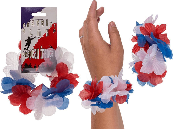 Bracelet Style Hawaïen Drapeau Français