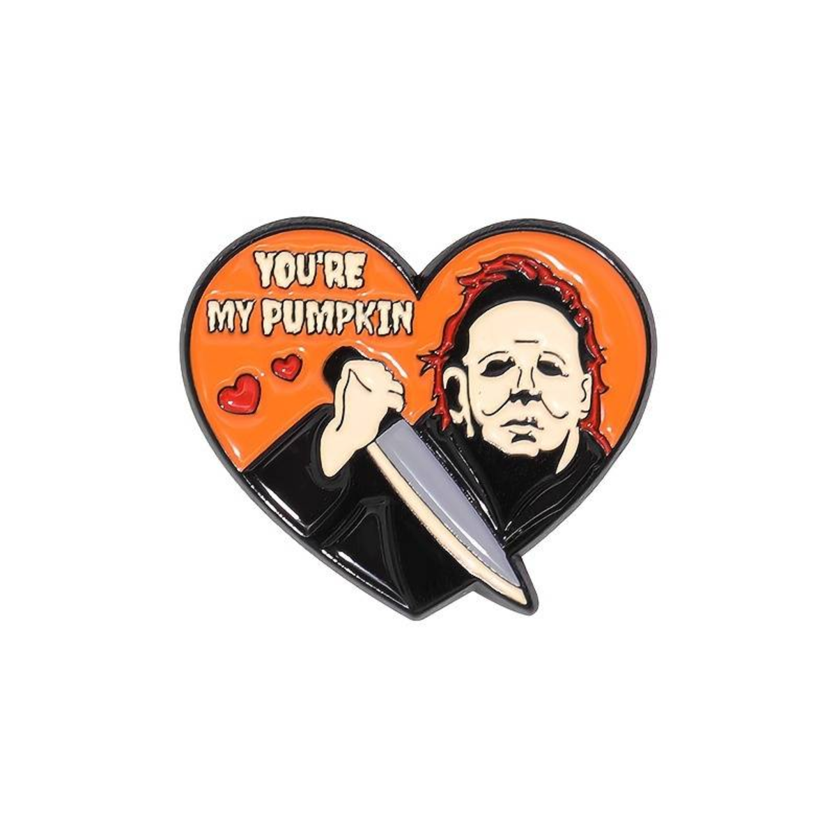 You're My Pumpkin Slasher Love Orange Enamel Pin