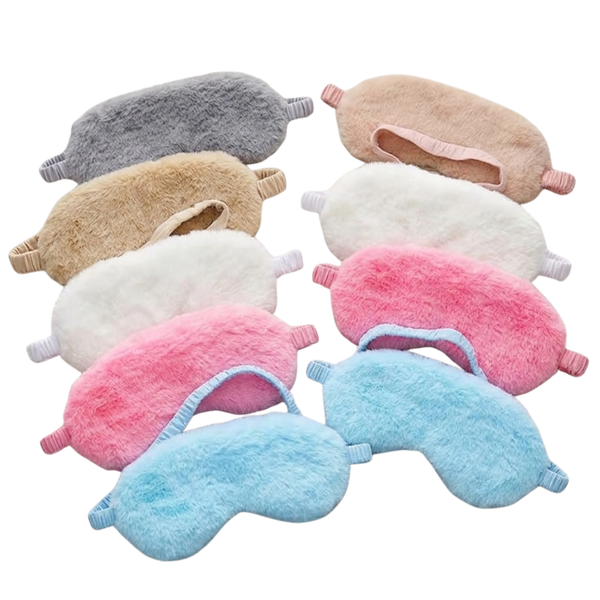 Deluxe Plysj Sovemaske - Fluffy Øyemaske