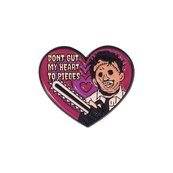 Emalipinssi Vaaleanpunainen Sydän Moottorisähä Kauhu Don't Cut My Heart