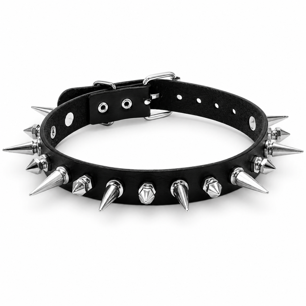 Extreme Spiked Choker in Vegan Leather