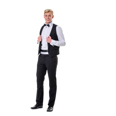 Tuxedo Smoking Accessory Set - Bow Tie, Cummerbund & Wristbands