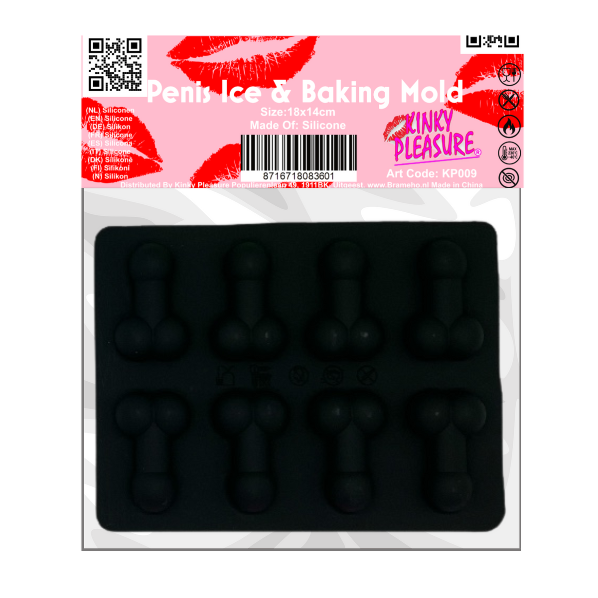 Penis Baking and Ice Mould Black Silicone