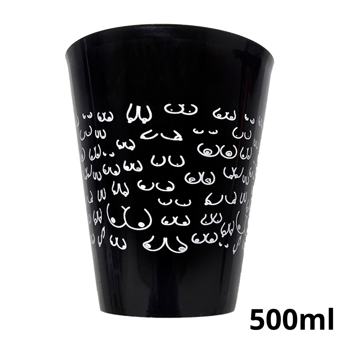 Boobie Cup Black 400ml Novelty Party Cup