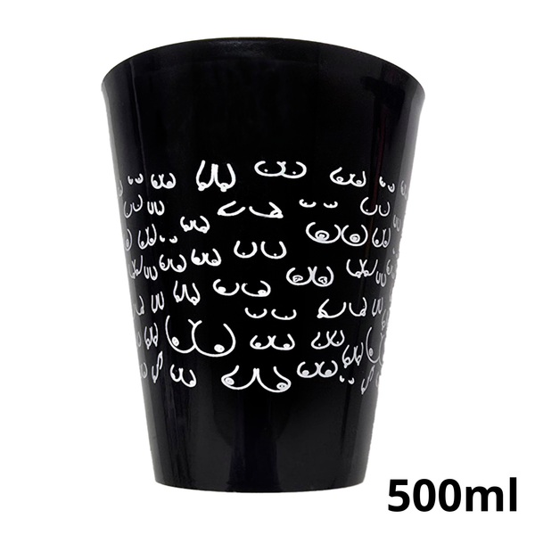 Vaso Boobie Cup negro 400ml para fiestas