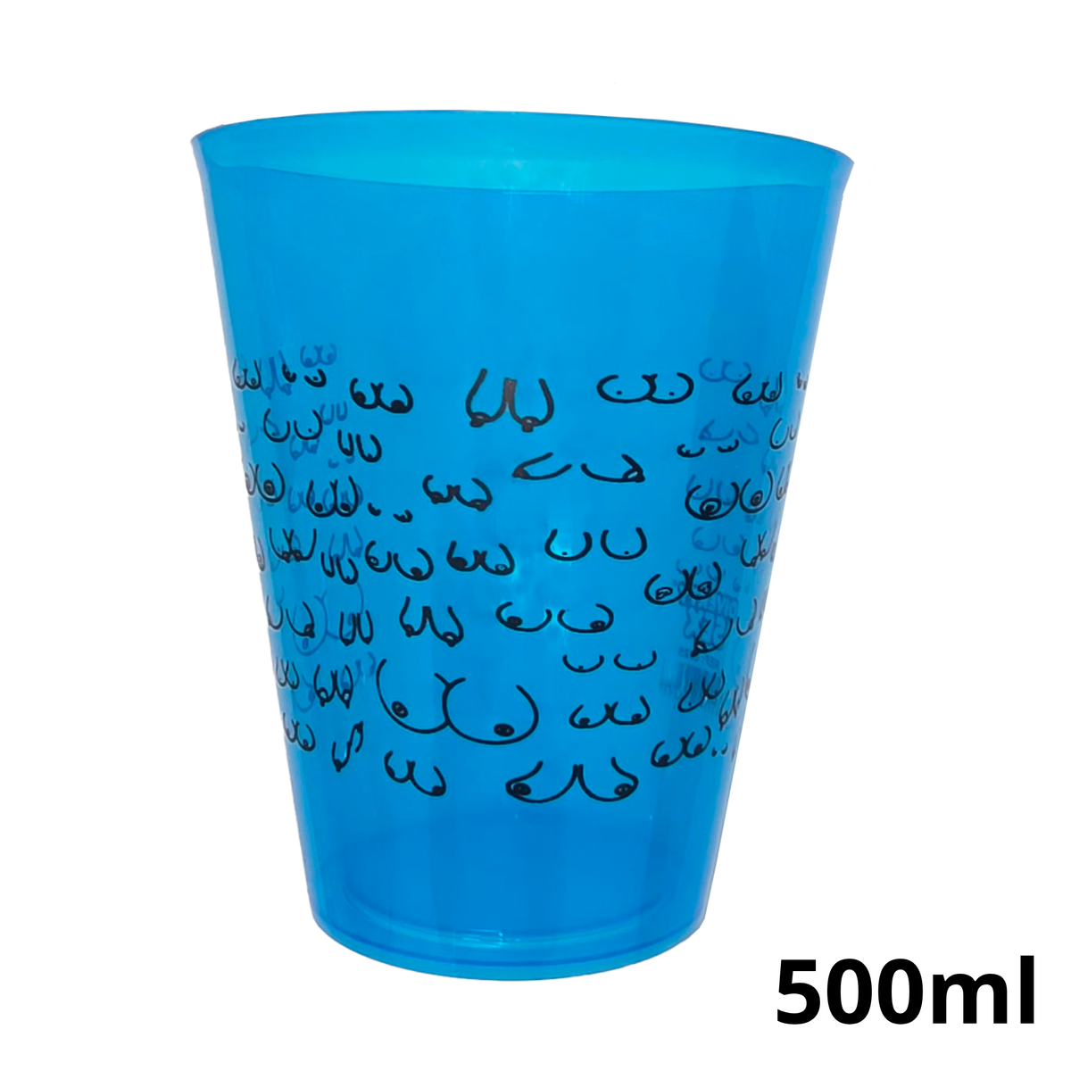 Boobie Cup Blue 500ml Novelty Party Cup
