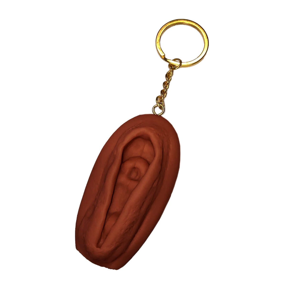 Vagina Keychain Dark Brown