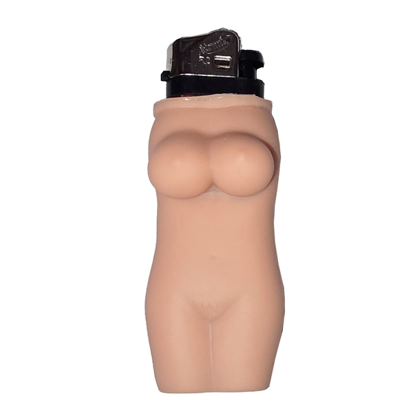 Aanstekerhoesje vrouwelijk torso nude