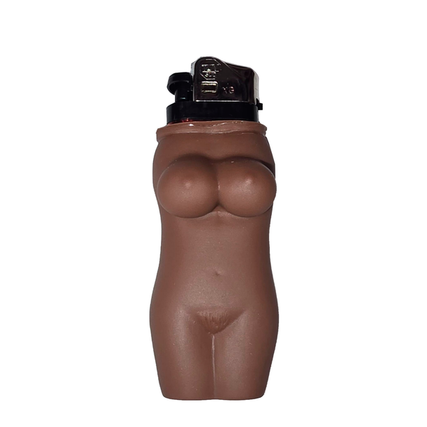 Aanstekerhoesje donker vrouwelijk torso