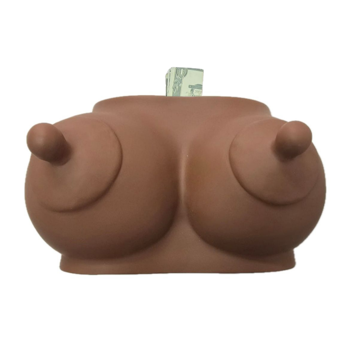 Boob Bank Novelty Money Box Dark Skin Tone
