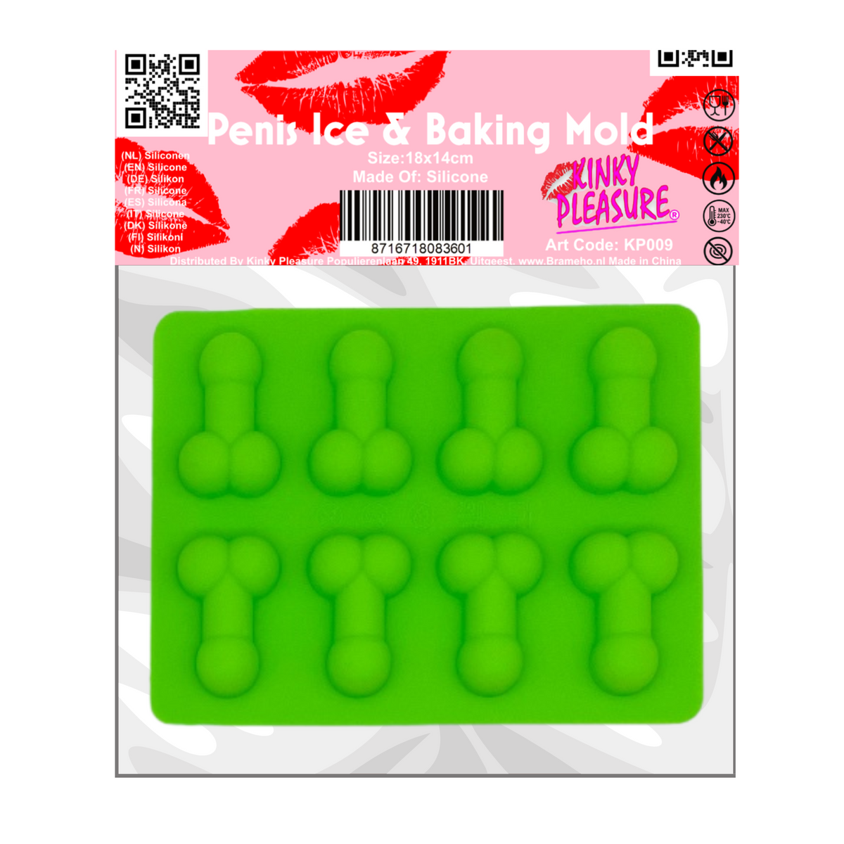 Penis Baking and Ice Mould Green Silicone