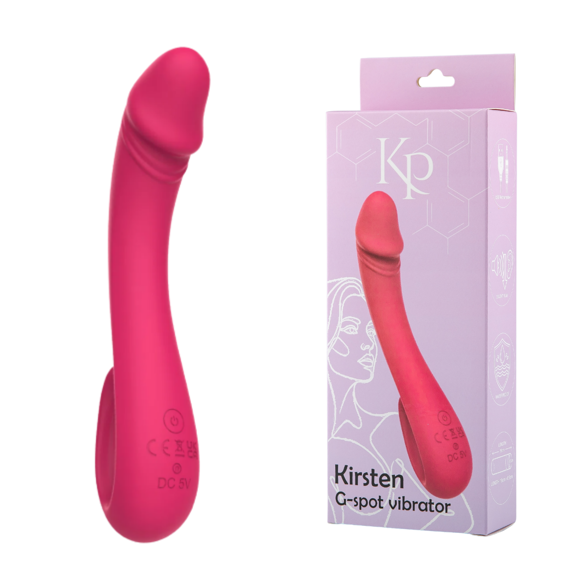 Kirsten Pink G-Spot Vibrator - Rechargeable Silicone