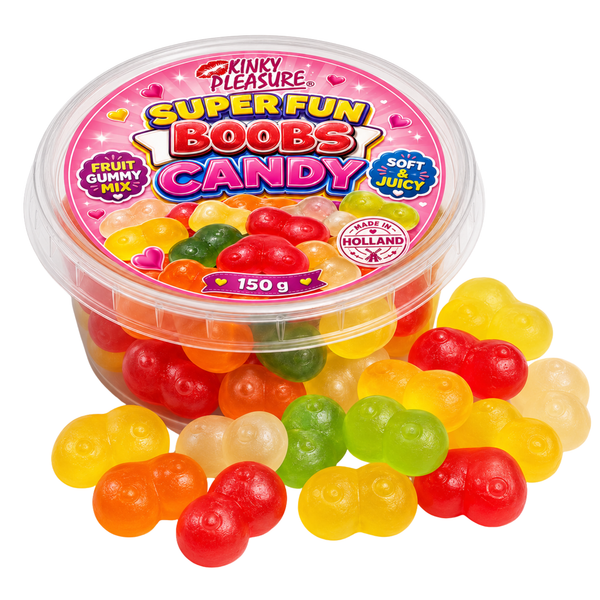 Caramelle Gommose alla Frutta a Forma di Seno - Barattolo da 150g
