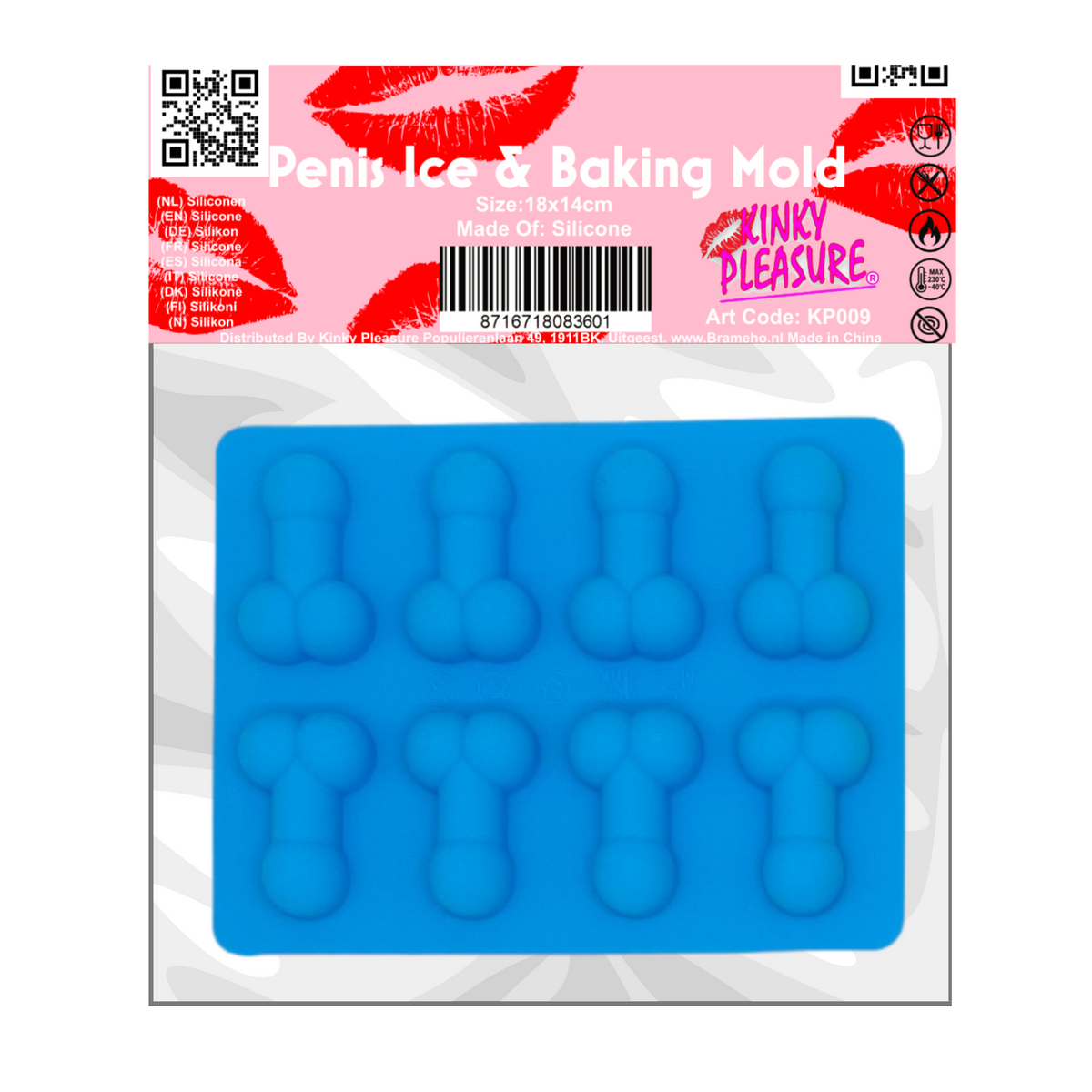 Penis Baking and Ice Mould Blue Silicone