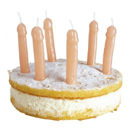Velas de Bolo em Forma de Pénis, Conjunto de 6