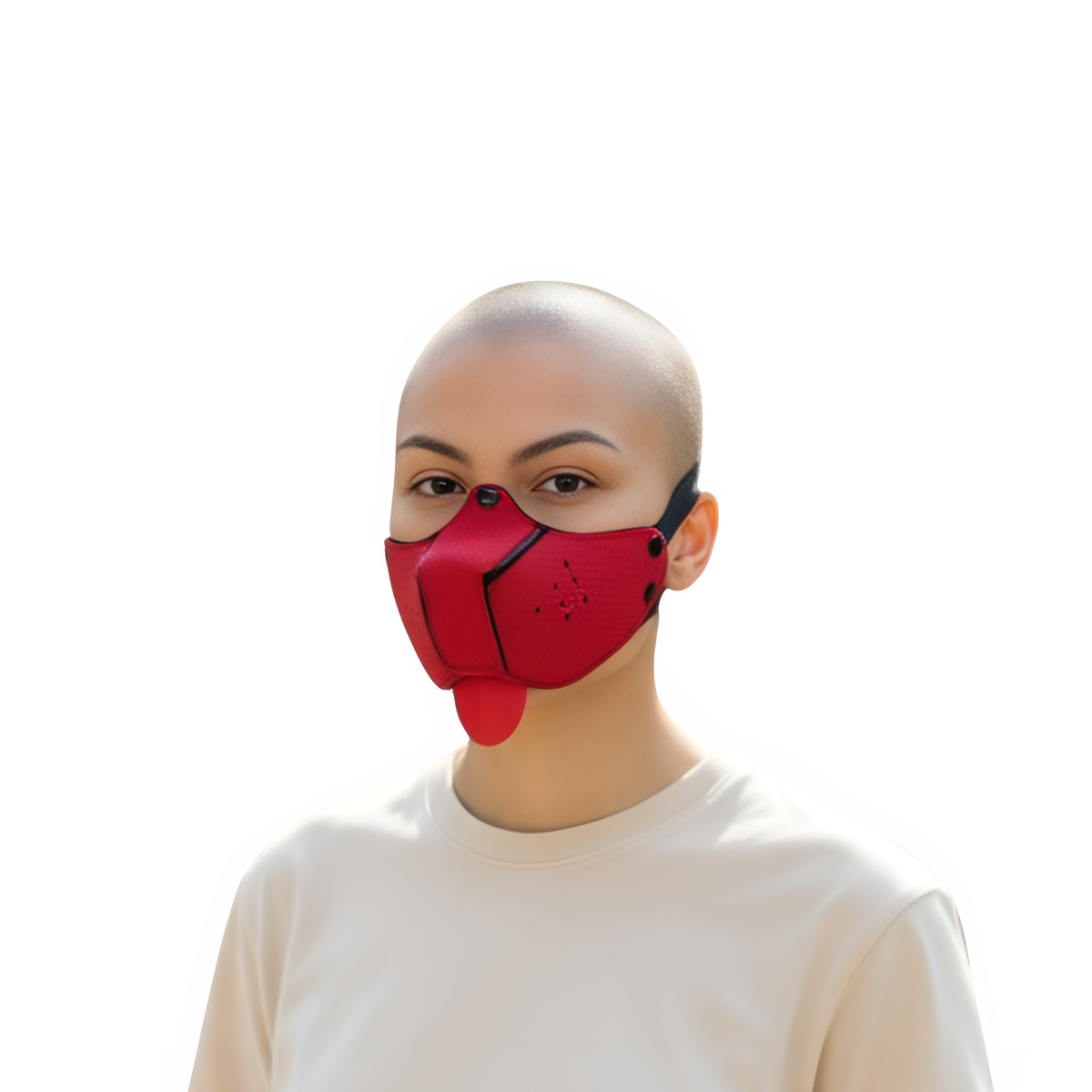 Puppy Play Dog Mask Small Red