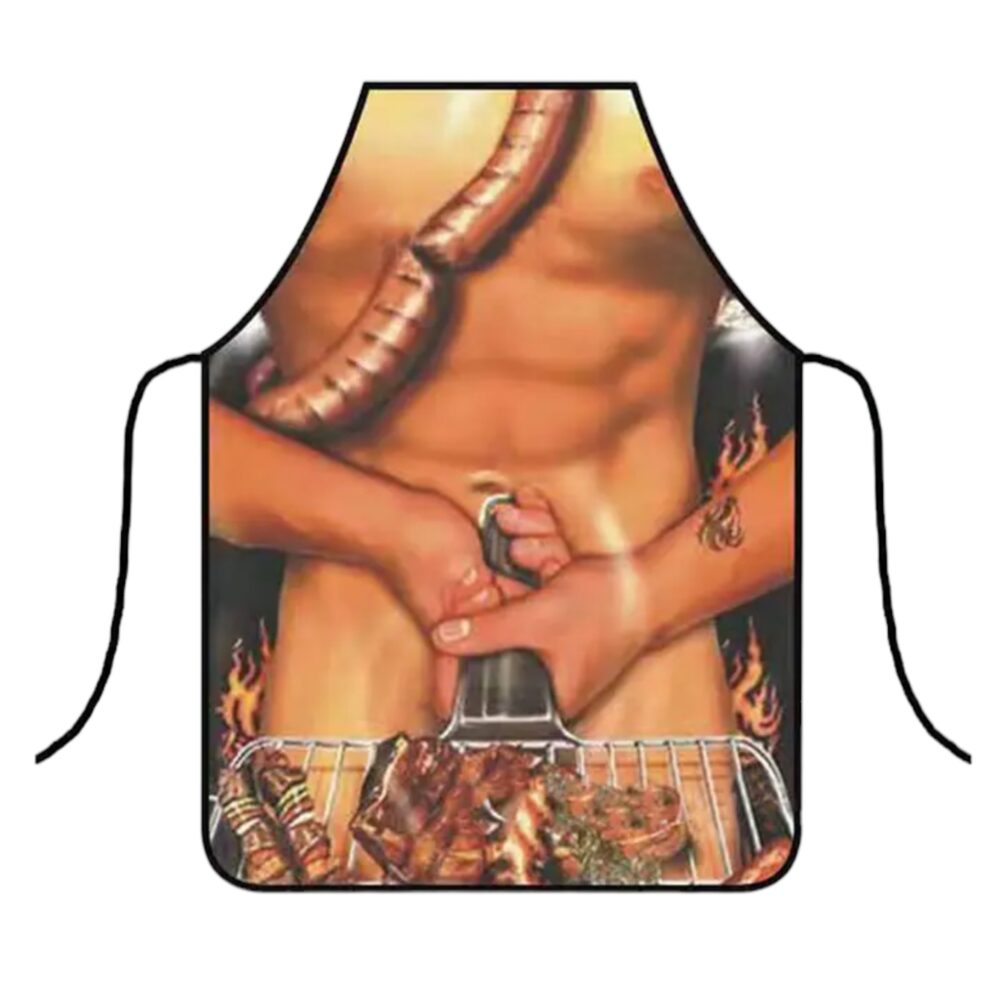 Funny Apron Sexy BBQ Man