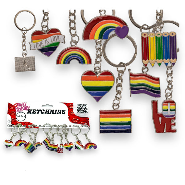 Pride Regnbue Nøglering - 8 Designs