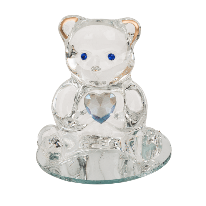 Glass Bear Figurine - 5cm - Clear - photo 6