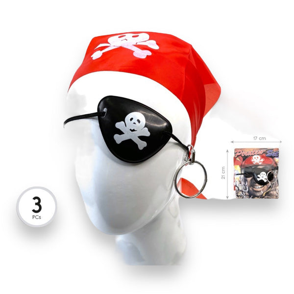 Disfraz de pirata set de 3 piezas
