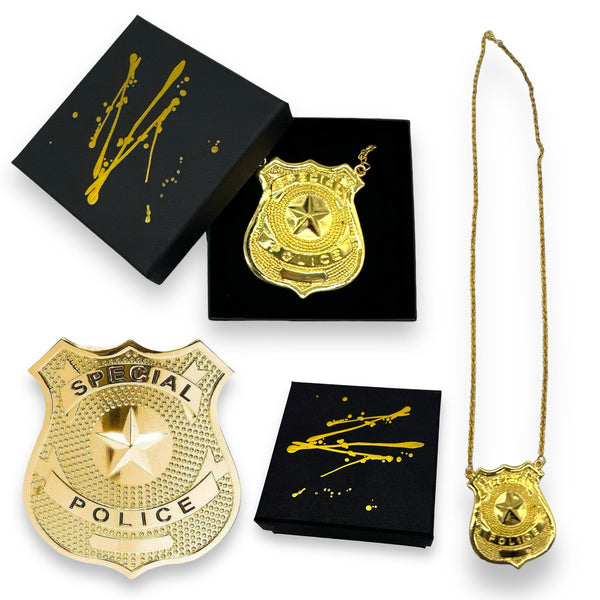 Collier insigne de police - Doré