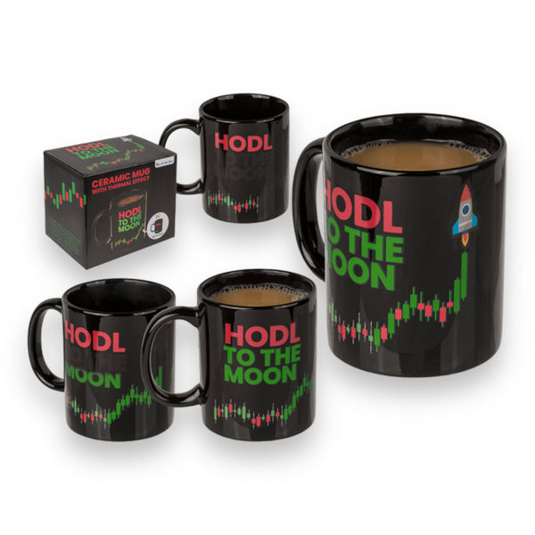 Warmtegevoelige Hodl To The Moon mok - 300ml