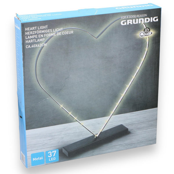 Romantische Herz-LED-Leuchte mit 37 LEDs - 40 x 42 cm