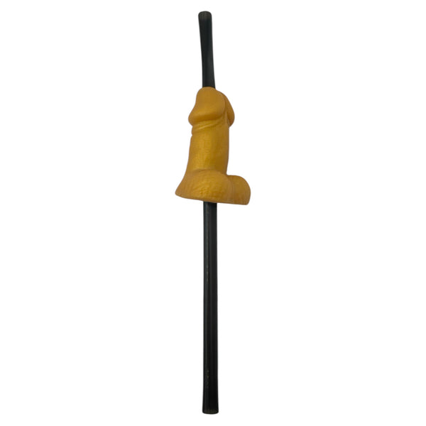 Novelty Penis Straw Gold 25cm