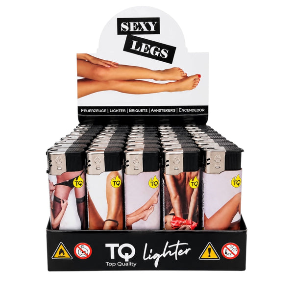 Morsomme lightere med sexy ben - eske med 50