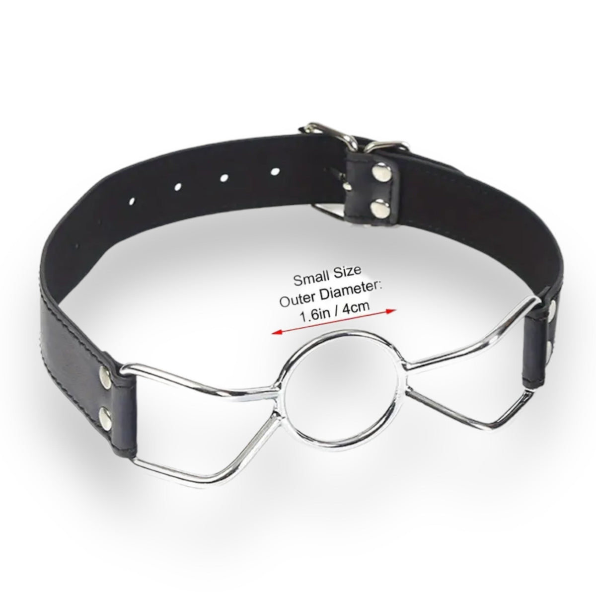 Metal Ring Mouth Gag With Adjustable Strap - 3 Sizes - photo 8