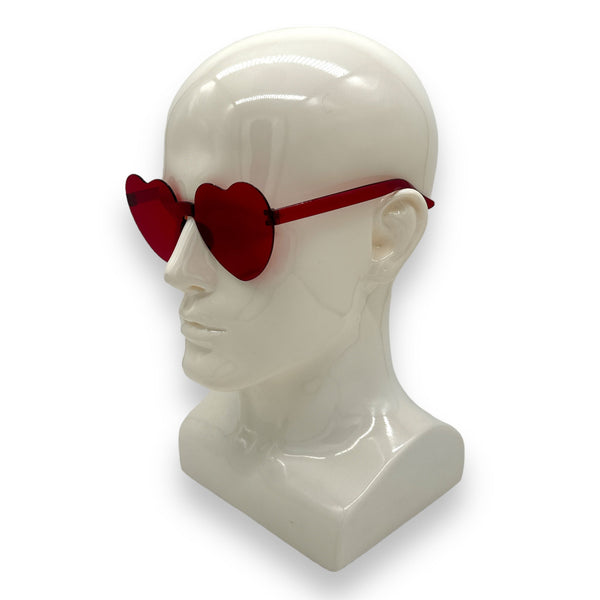 Rote herzförmige Partybrille