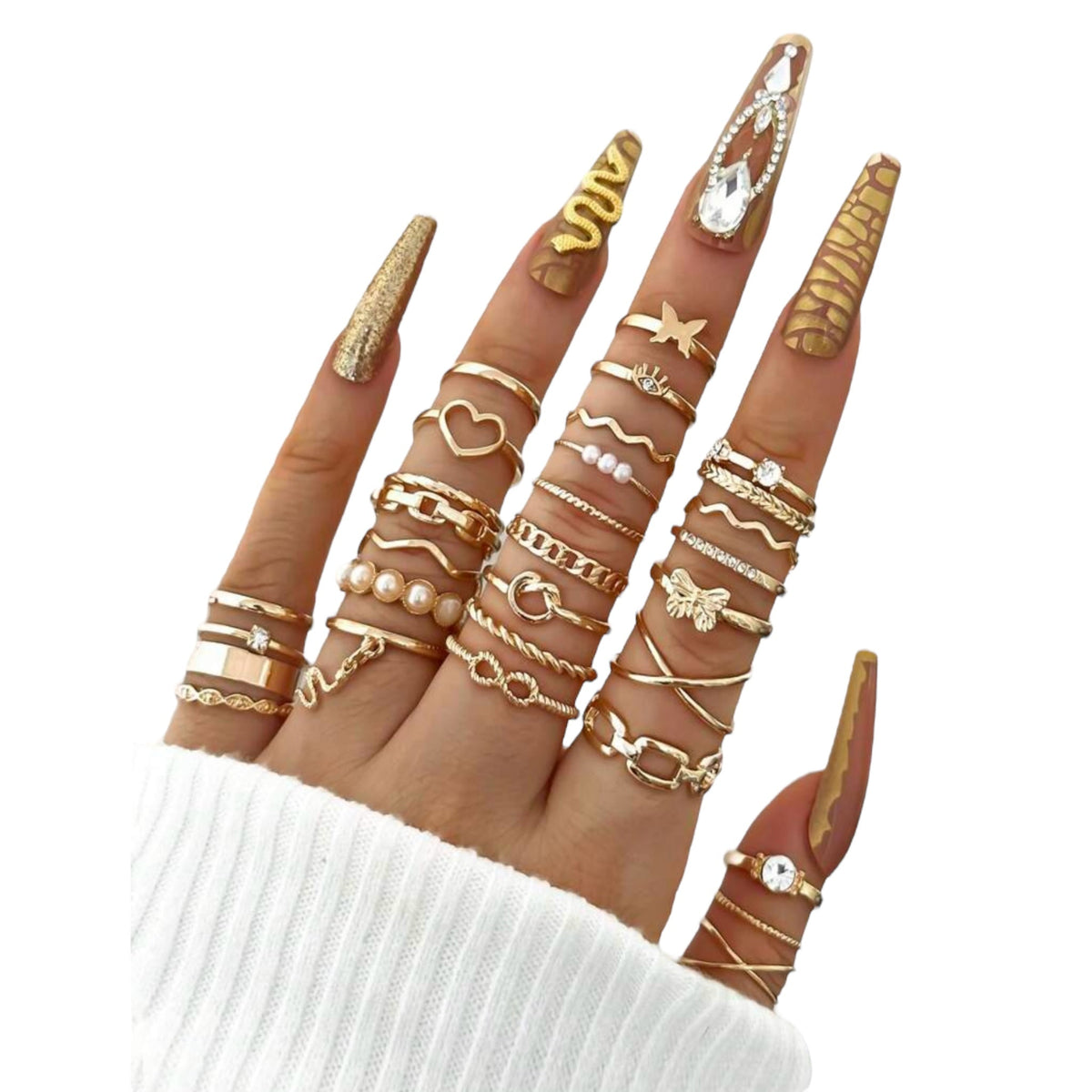 Ring Collection Set - 30 Pieces, Hearts, Stars & Moons - photo 2
