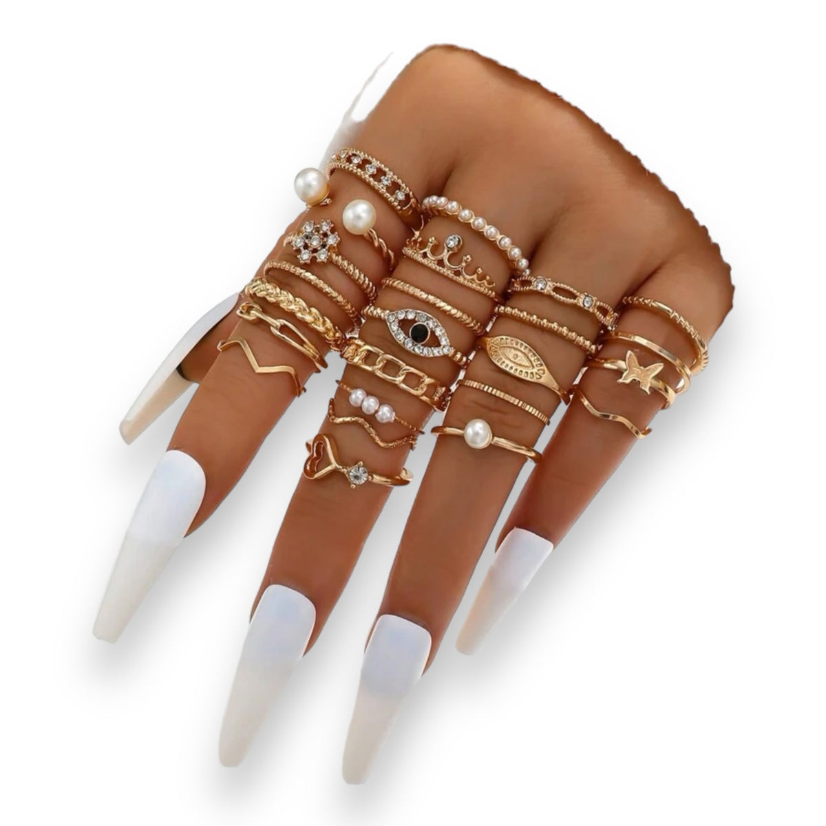 Ring Collection Set - 24 Pieces, Gold or Silver - photo 3
