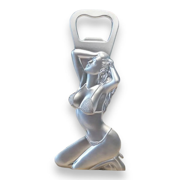 Sexy vrouw flesopener met magneten - 11x4,6 cm