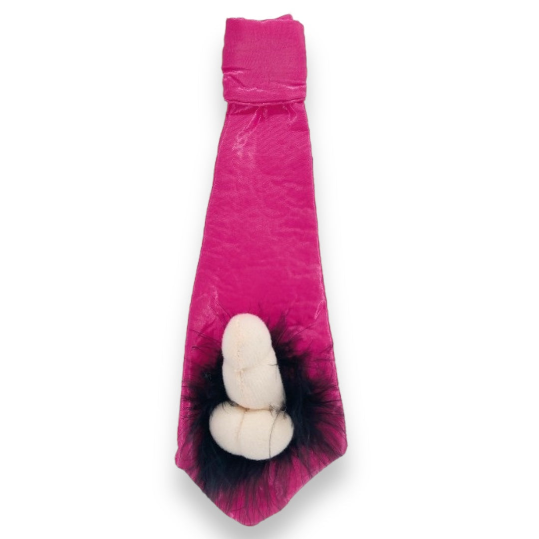Funny Penis Print Necktie - Pink