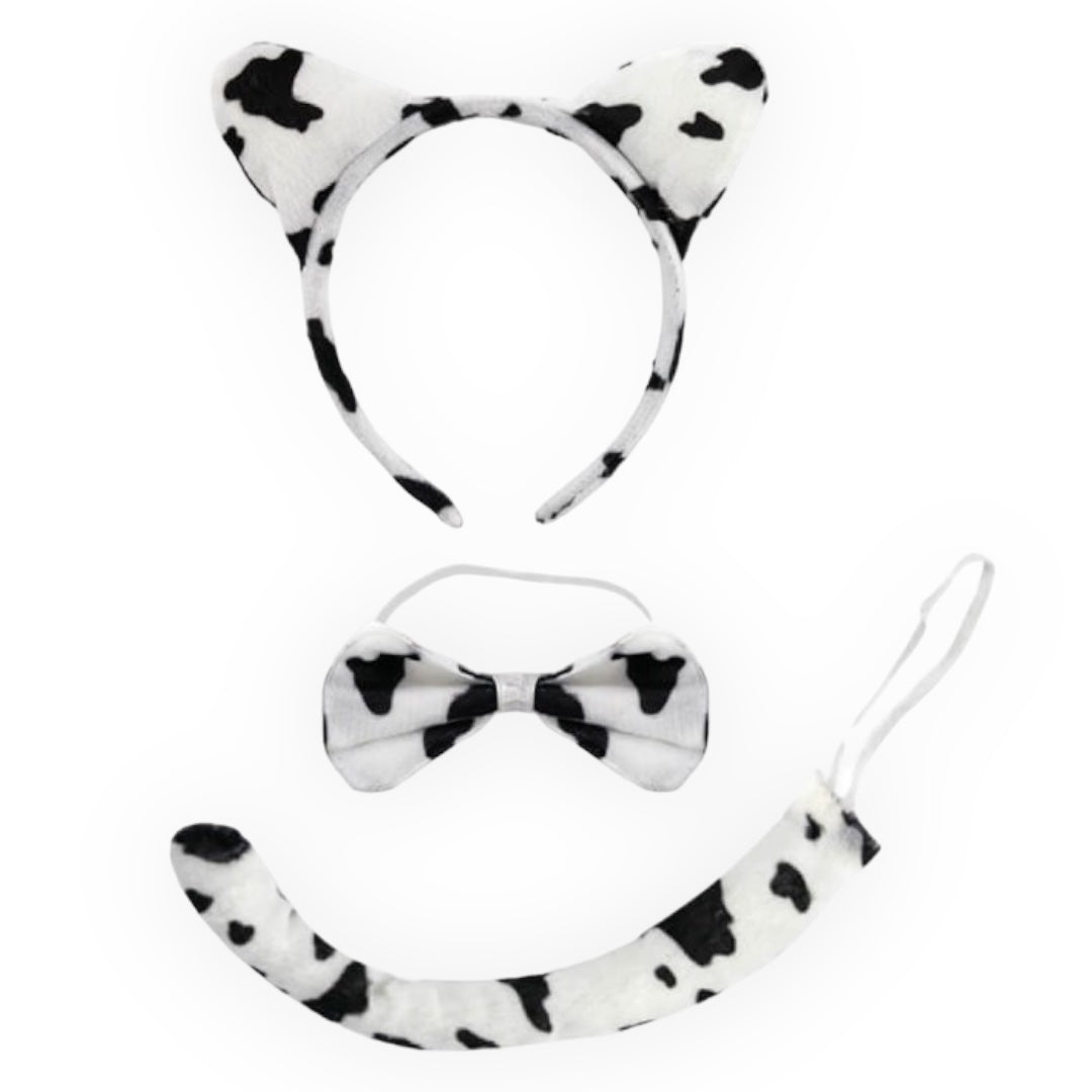 Cow Roleplay Set With Ears, Choker and Tail