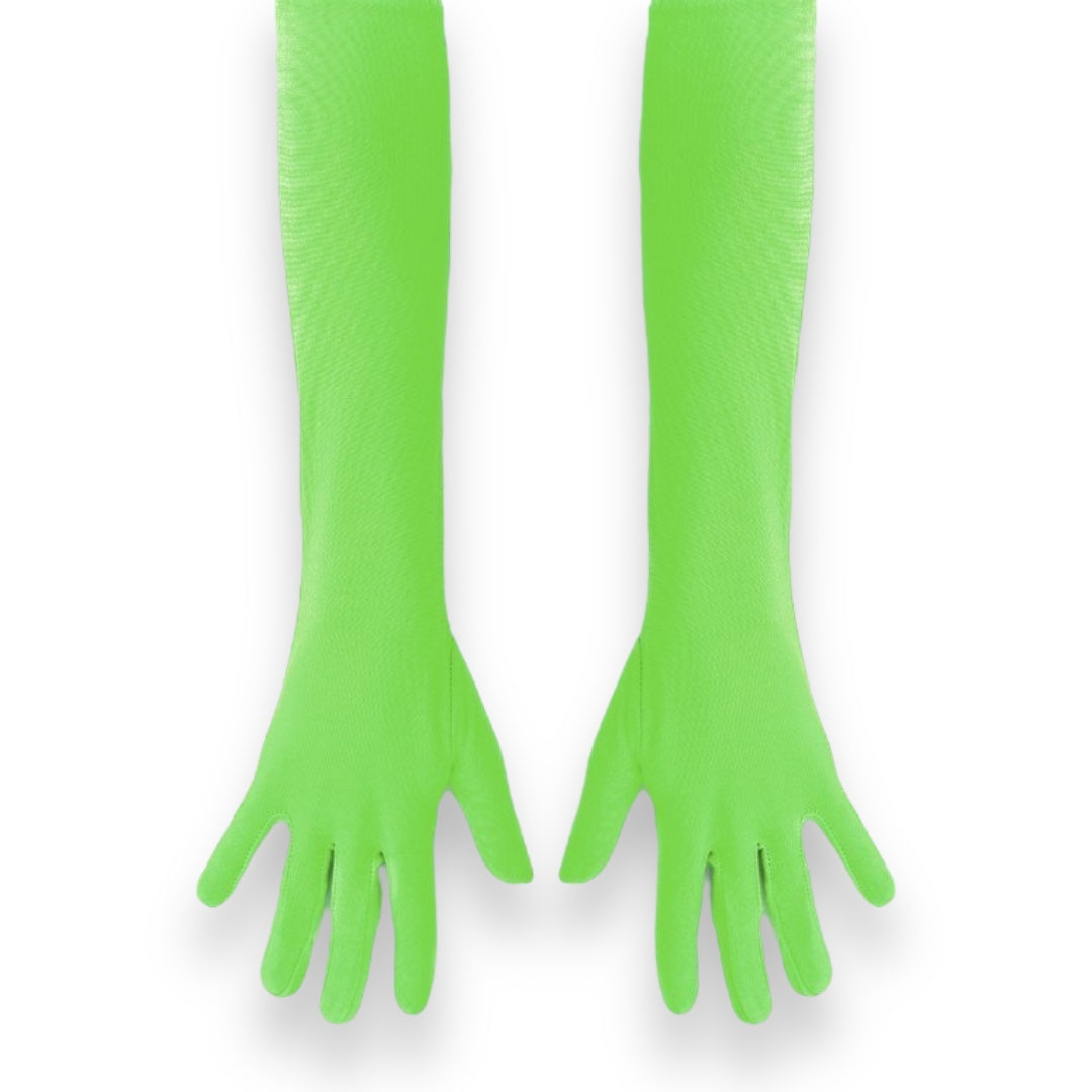 Long Soft Gloves - Green