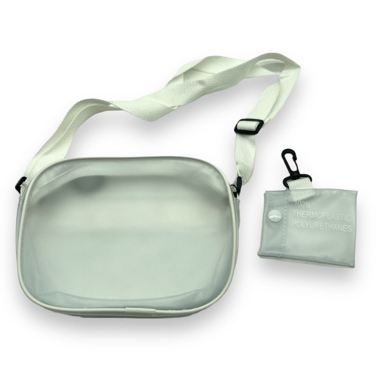 Transparent PVC Clear Bag with Zip and Adjustable Strap
