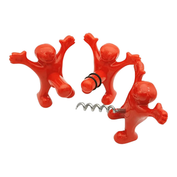 Rode novelty flesopener man, 3 modellen