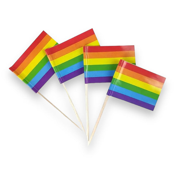 Pride vlag feestprikkers - Set van 10