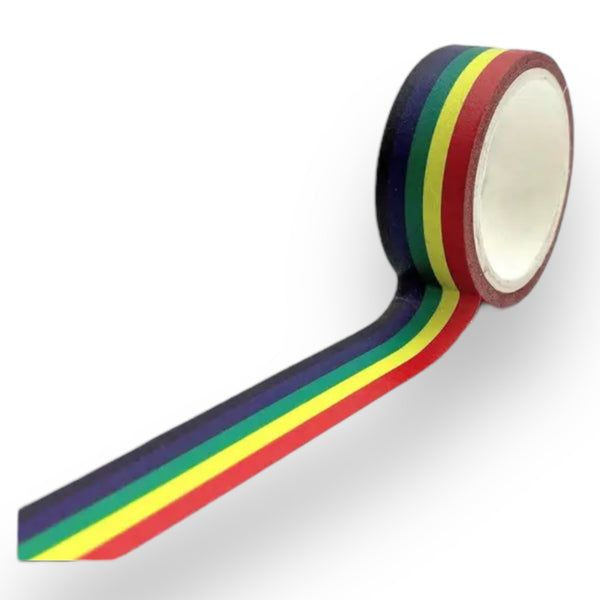 Pride regenboog decoratieve tape - rol van 5 m
