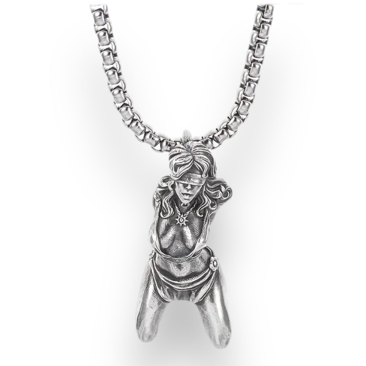 Sofia Sexy Bondage Girl Pendant Necklace