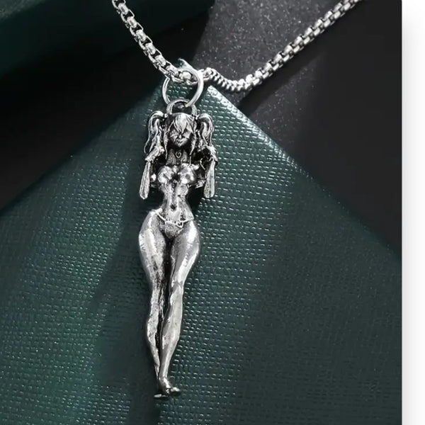 Collier pendentif fille manga sexy, 60 cm