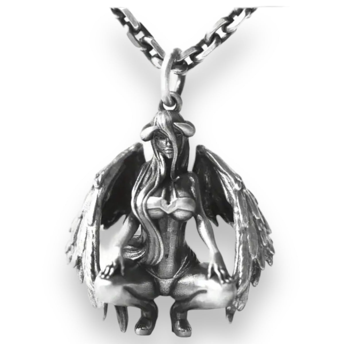 Sexy Demon Girl Pendant Necklace, 3x3.5 cm