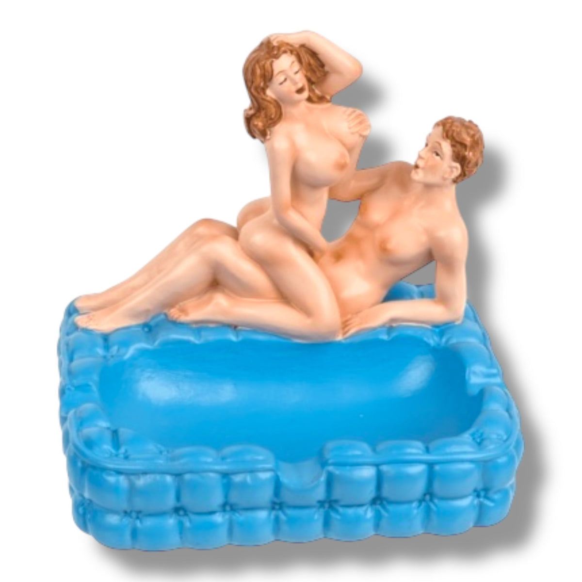 Sexy Couple Ashtray in Blue