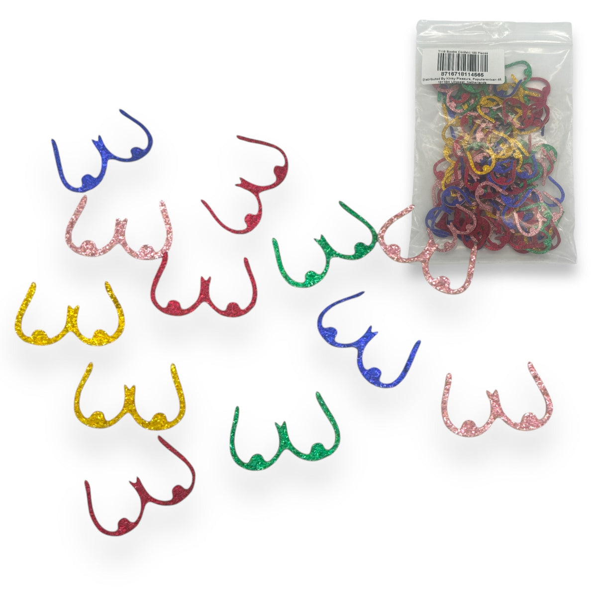 Boob Confetti, 100 Pieces in Assorted Skin Tones