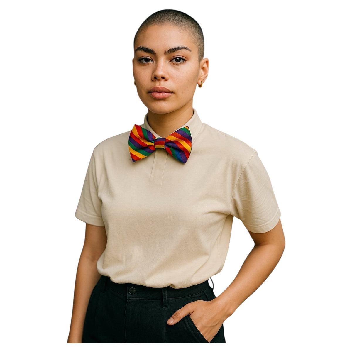 Pride Rainbow Bow Tie Model 02