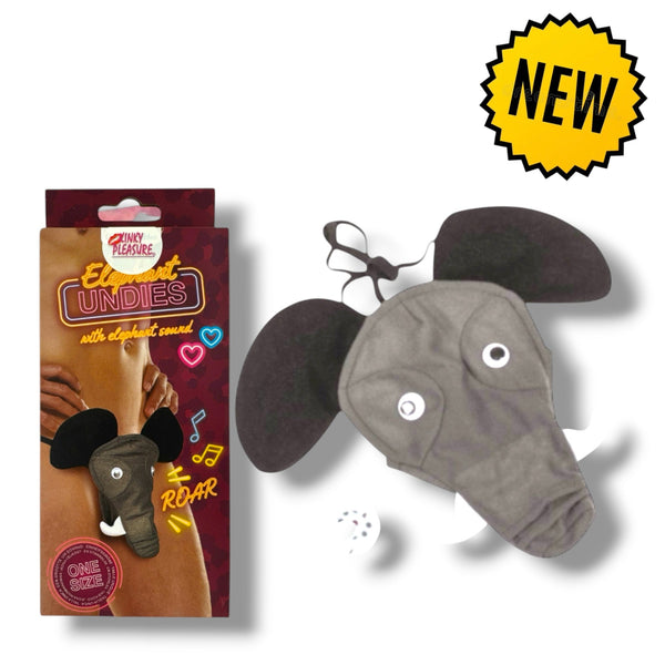 Grappig olifant ondergoed met geluidschip, one size